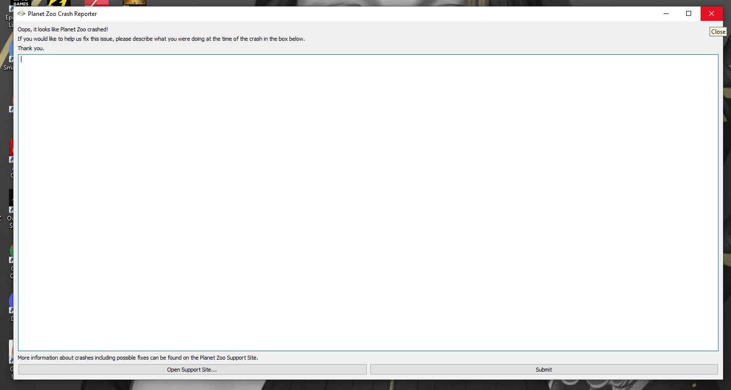 Planet Zoo crash khi khởi động game Planet Zoo crash khi khởi động game