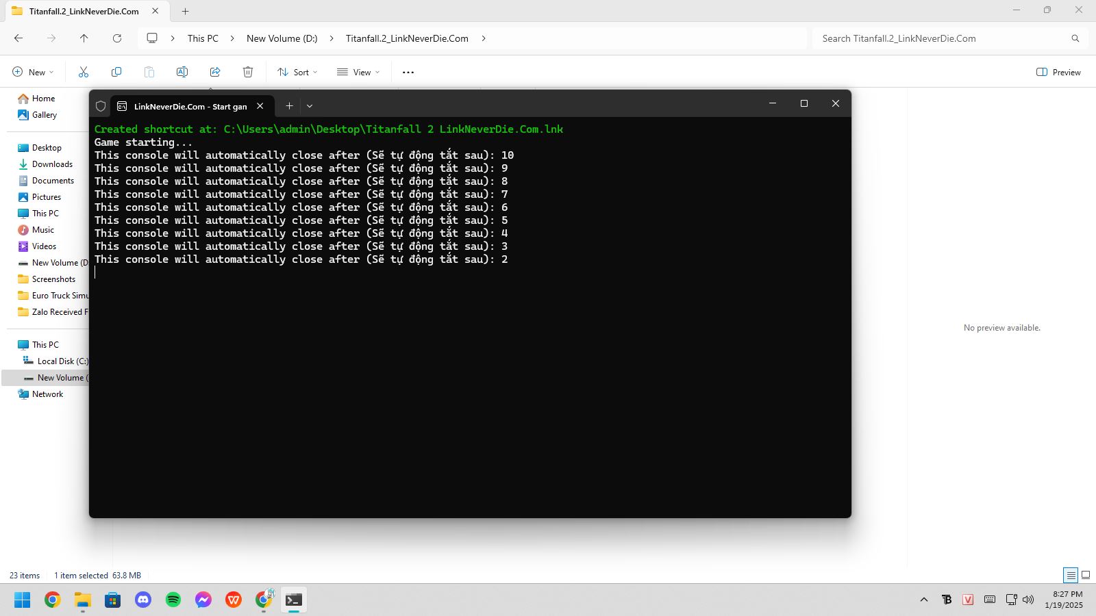 Lỗi Titanfall 2 không vào được game