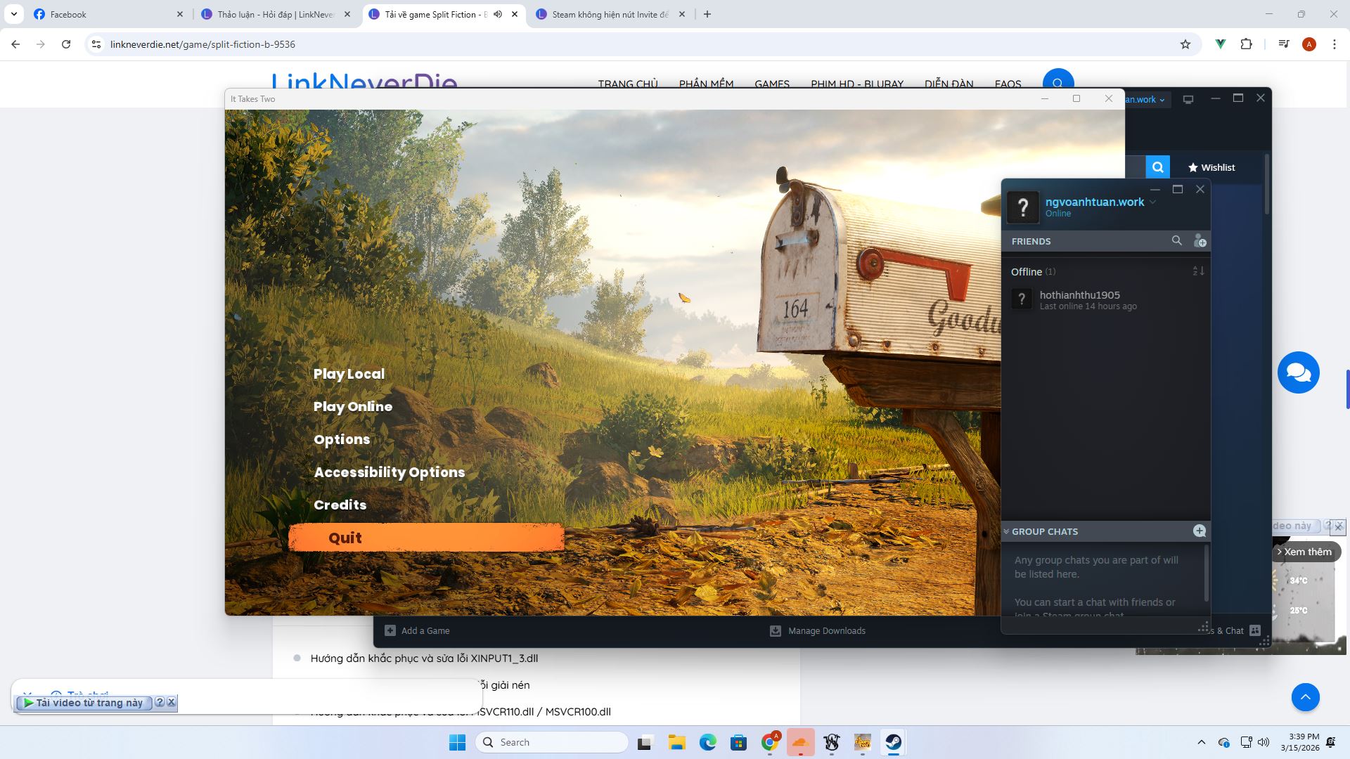 Steam không hiện nút Invite để Remote Play