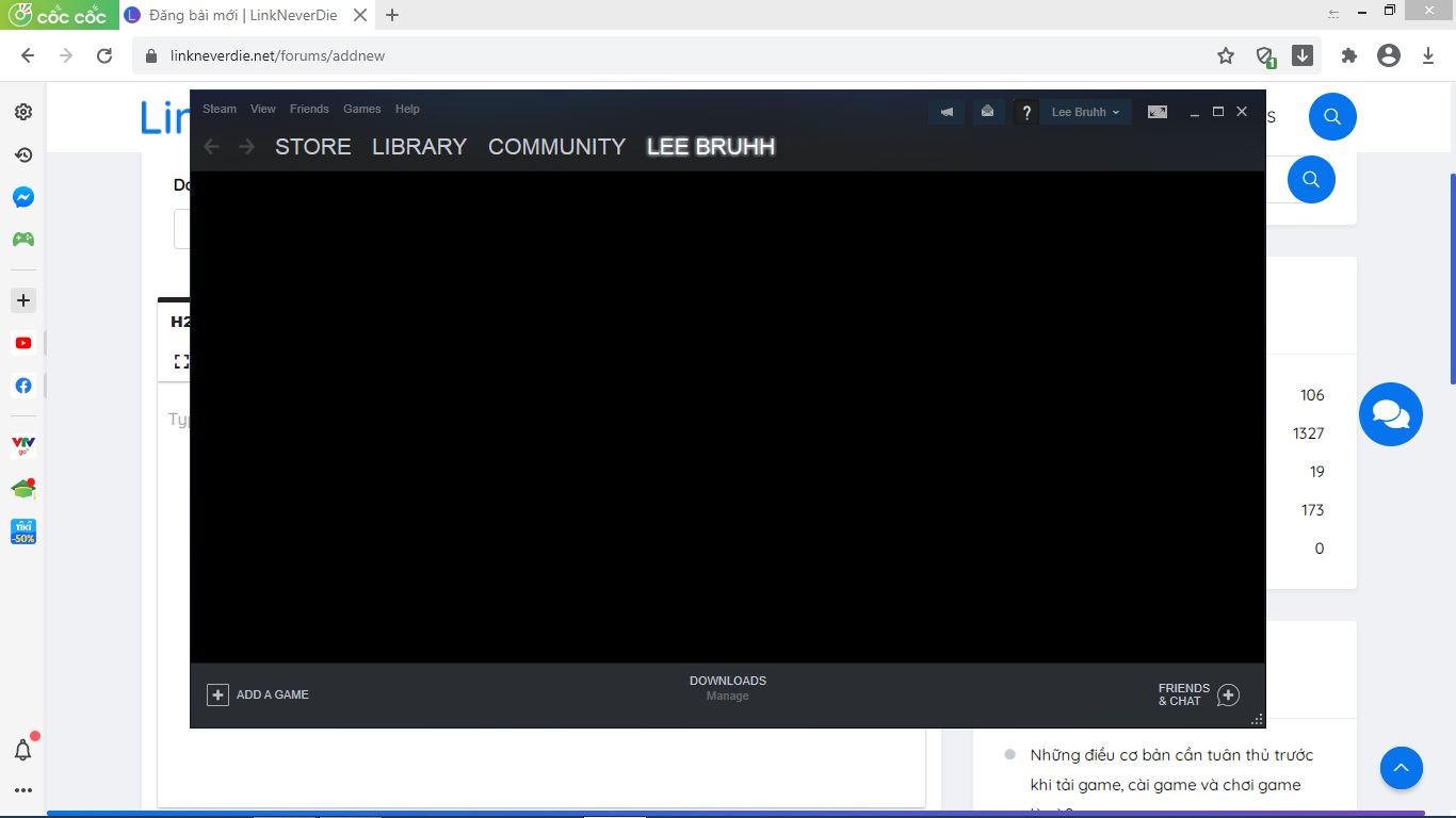 Steam bị màn hình đen Steam bị màn hình đen