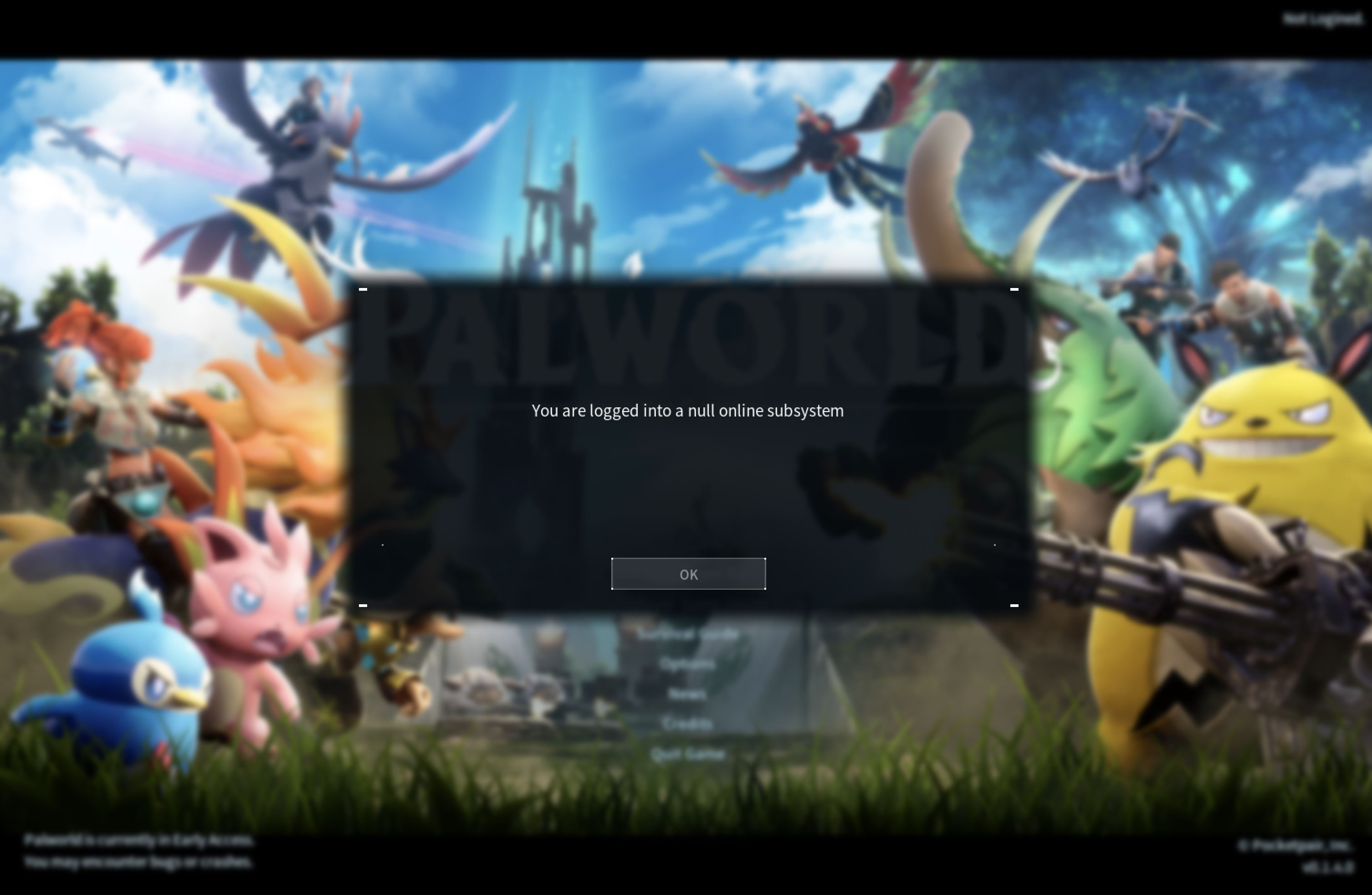 lỗi you are logged into a null online subsystem lỗi you are logged into a null online subsystem