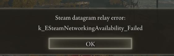 Elden Ring Seamless Coop Steam Datagram Relay Error