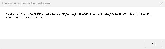 game runtime rematch lỗi