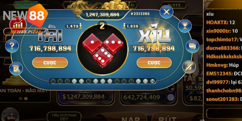 Chơi Tài Xỉu NEW88 - Thắng lớn dễ dàng - Tiền về quá đã