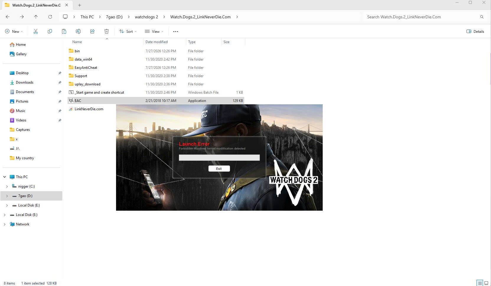 Watch Dogs 2 lỗi vào game Watch Dogs 2 lỗi vào game