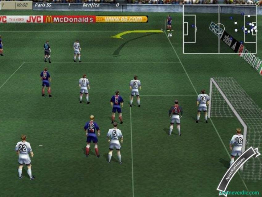 Hình ảnh trong game FIFA 99 (screenshot)