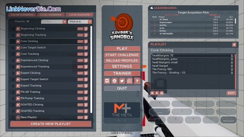 Hình ảnh trong game KovaaK's (screenshot)