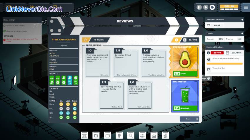 Hình ảnh trong game The Executive - Movie Industry Tycoon (screenshot)