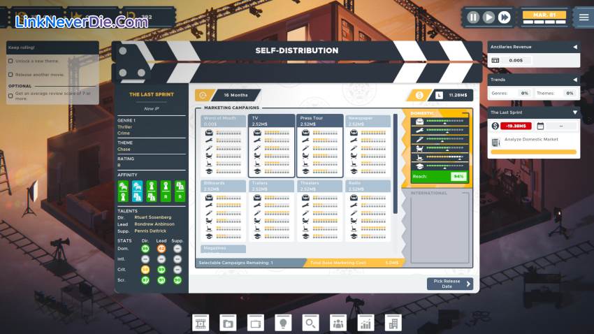 Hình ảnh trong game The Executive - Movie Industry Tycoon (screenshot)