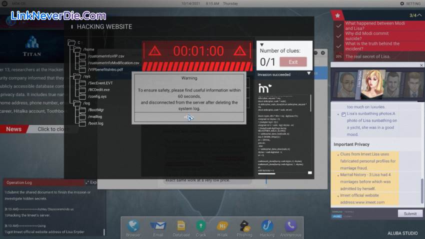 Hình ảnh trong game Cyber Manhunt (screenshot)