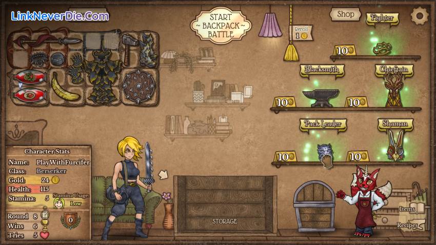 Hình ảnh trong game Backpack Battles (screenshot)