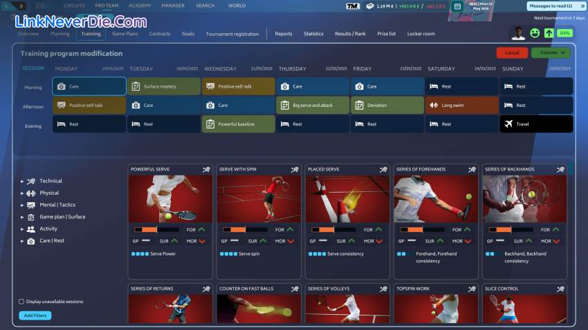 Hình ảnh trong game Tennis Manager 25 (screenshot)