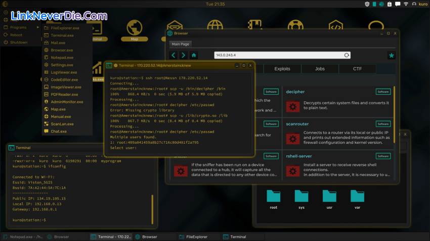 Hình ảnh trong game Grey Hack (screenshot)